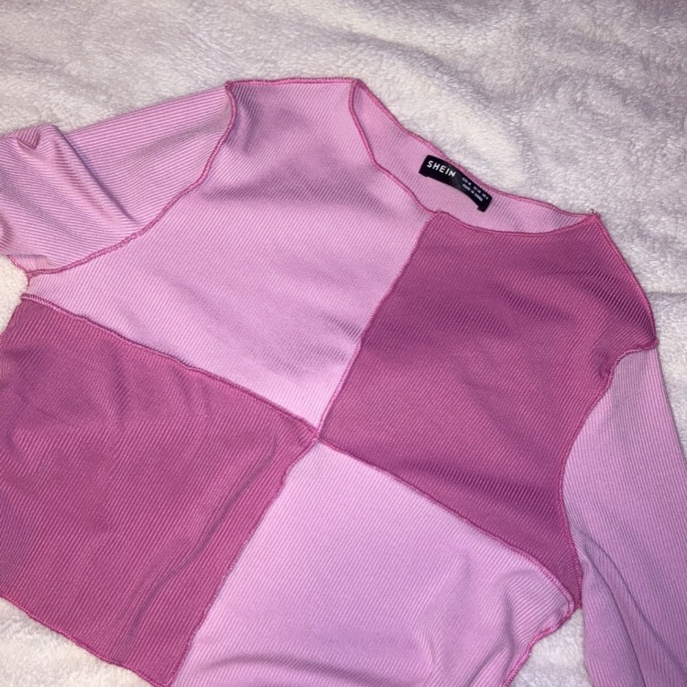 pink cropped long sleeve from shein :)